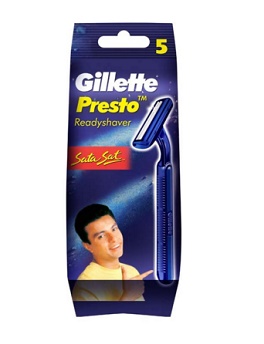 India Desire : Buy Gillette Presto Readyshaver Pack of 5 At Rs. 65 From Snapdeal
